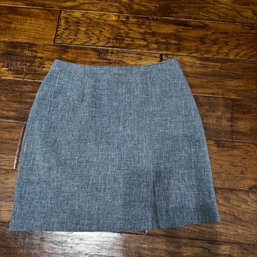 Chic Y2K 90 Mainframe women Sz 9 Gray pinstripes herringbone Mini Skirt‎ - Picture 2 of 4